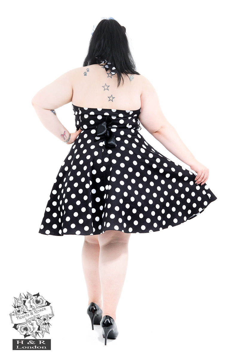 Black & White Polka Dot Swing Dress