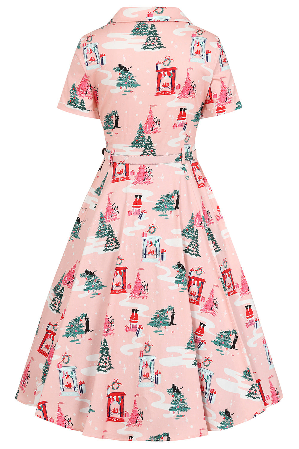 Pink Bella Puurfect Christmas Swing Dress