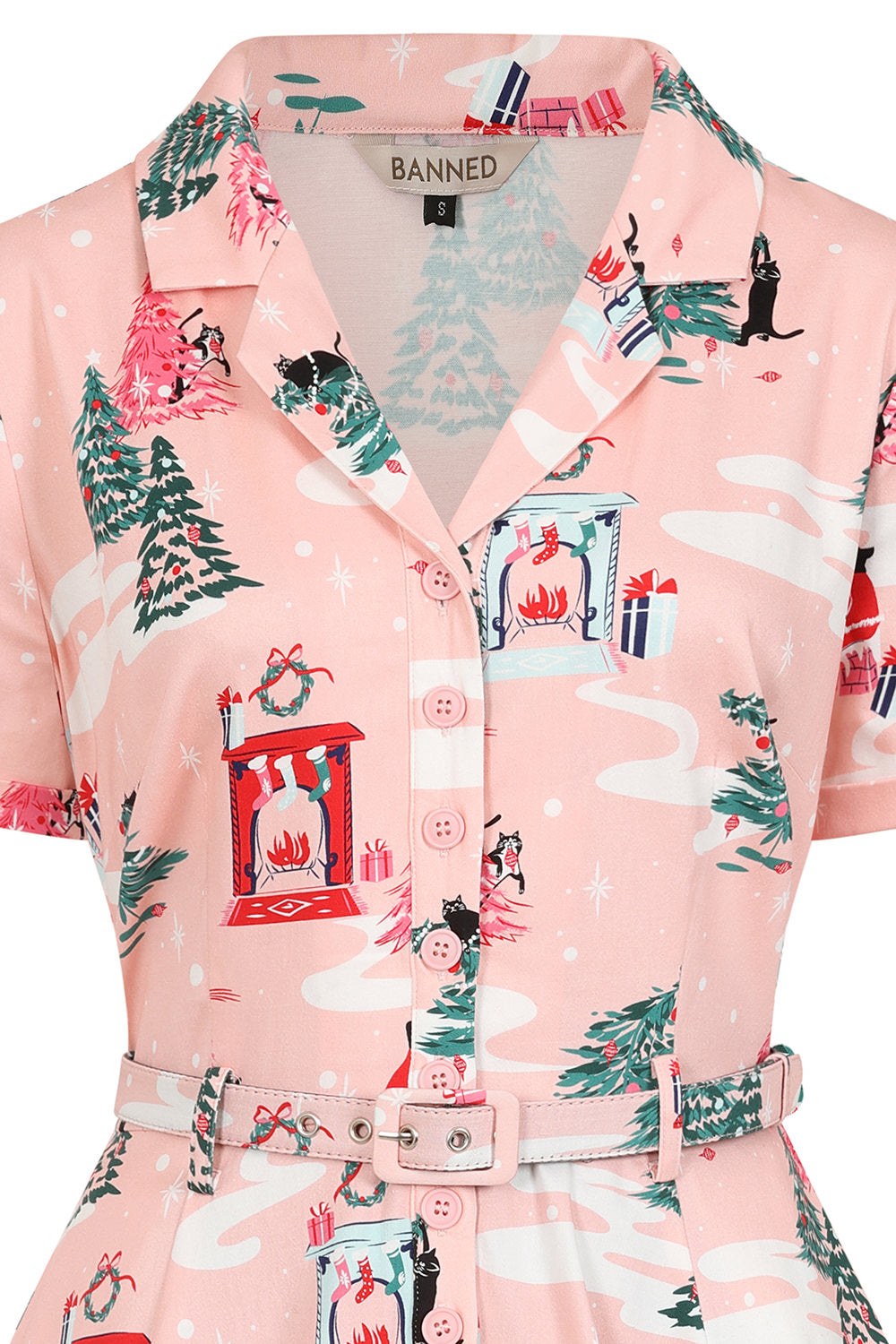 Pink Bella Puurfect Christmas Swing Dress