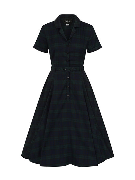 Caterina Blackwatch Check Swing Dress