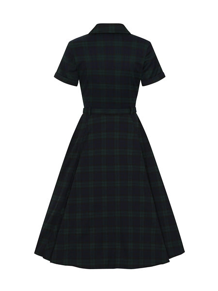 Caterina Blackwatch Check Swing Dress