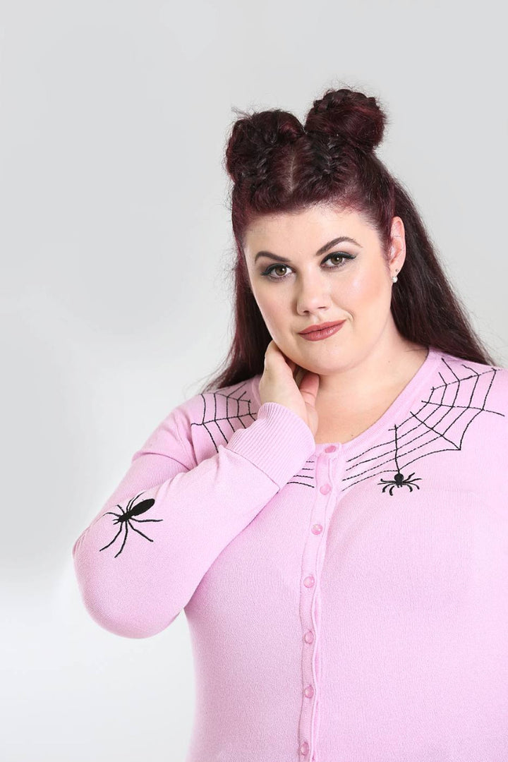 Spider Cardigan - Pink