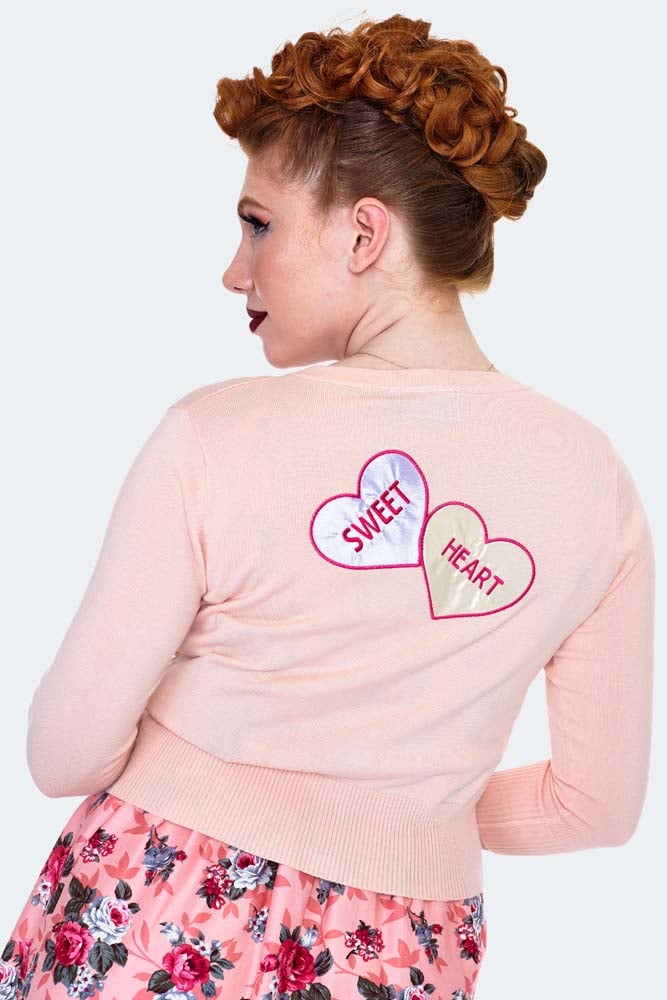 Kim Love Heart Print Cardigan