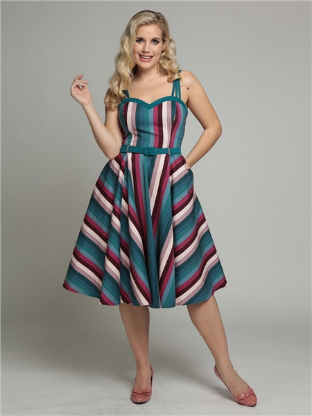 Nova Paradise Stripe Swing Dress
