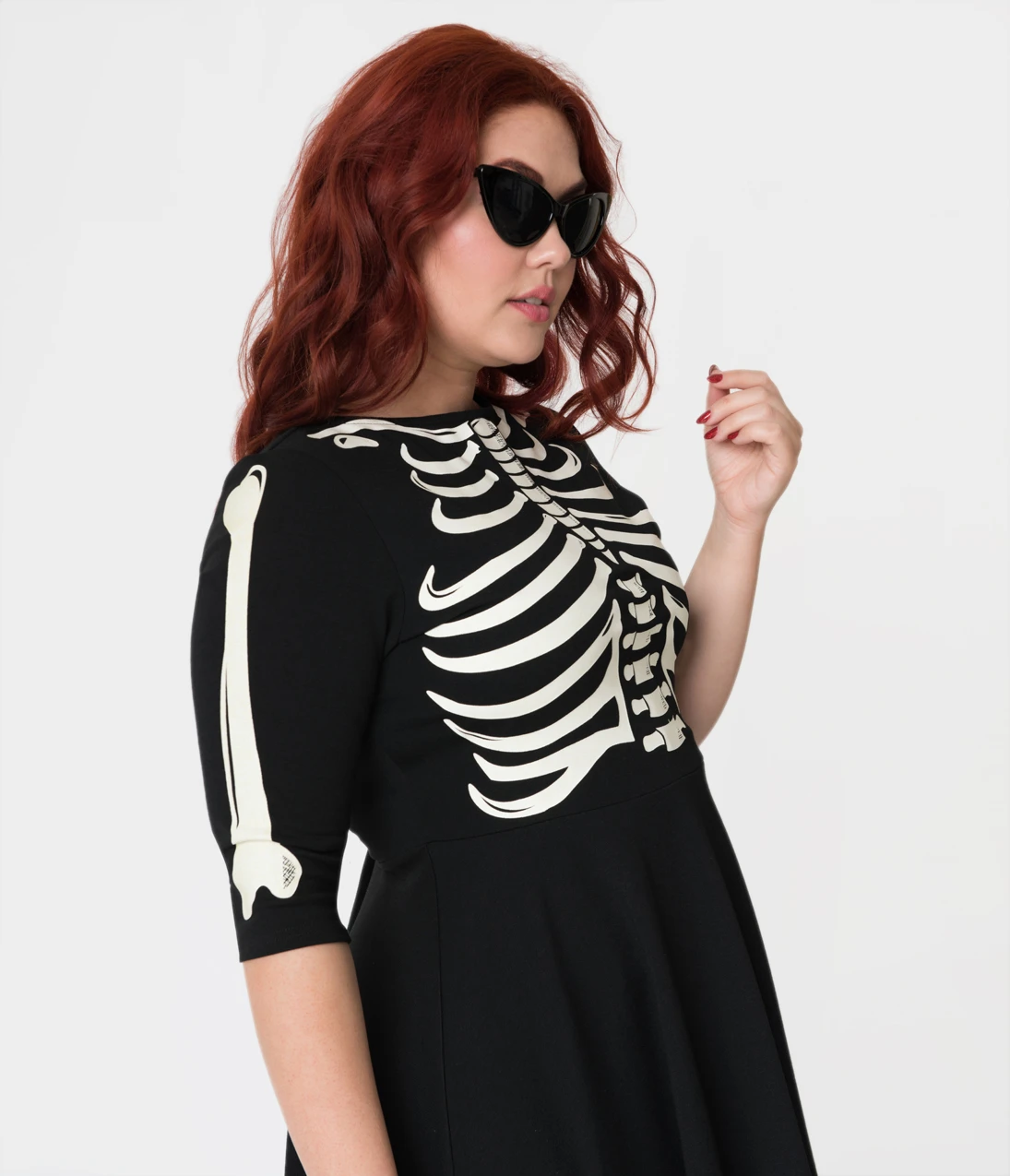 Skeleton Bones Graves Swing Dress