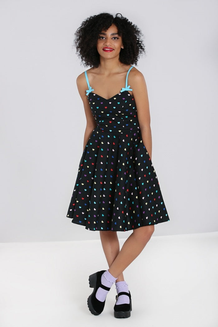 Multicolor polka dot dress sale