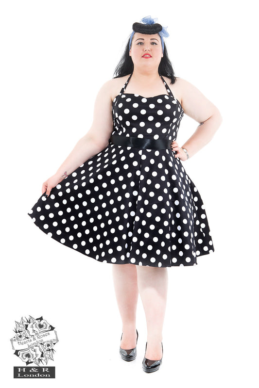 Black & White Polka Dot Swing Dress