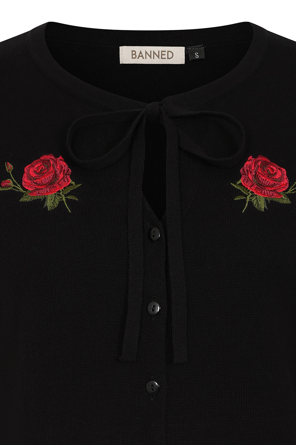Black Mia Rose Garden Cardigan