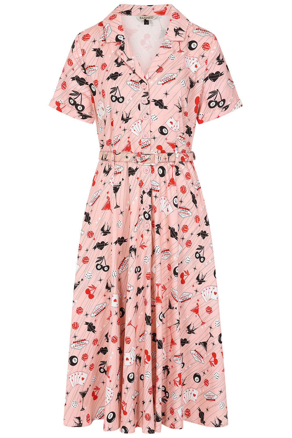 Pink Bella Viva Las Vegas Swing Dress
