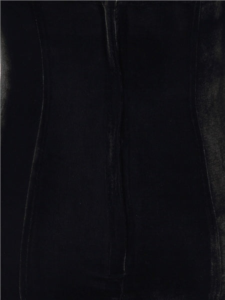 Rooey Bat Mesh Velvet Pencil Dress