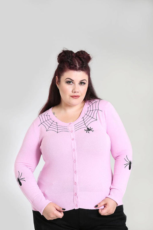 Spider Cardigan - Pink