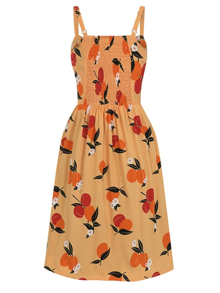 Kimberly Mid-Century Apricot Swing Dress