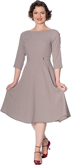 Betty Fit and Flare Check Dress