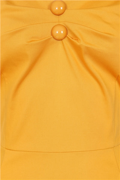 Dolores Mustard Plain Doll Dress