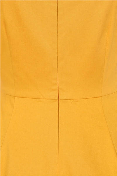 Dolores Mustard Plain Doll Dress