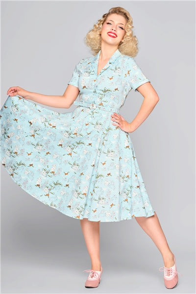 Caterina Snow Rabbit Swing Dress