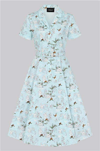 Caterina Snow Rabbit Swing Dress