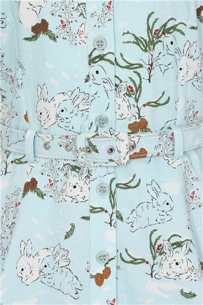 Caterina Snow Rabbit Swing Dress