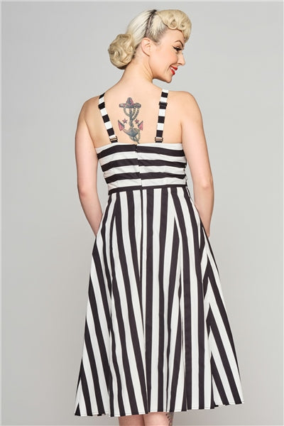 Emma Contrast Stripe Swing Dress