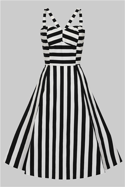 Emma Contrast Stripe Swing Dress