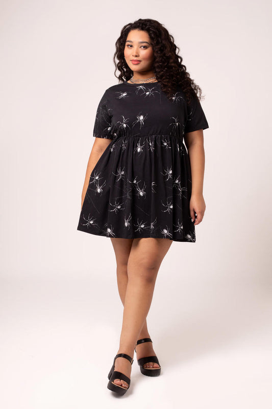 Grungy Spider Mini Dress