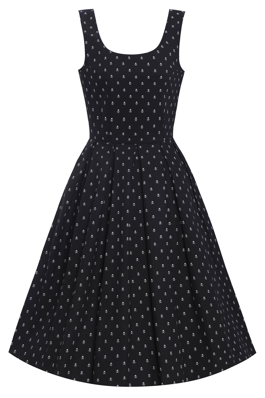 Amanda Black Skull Swing Dress