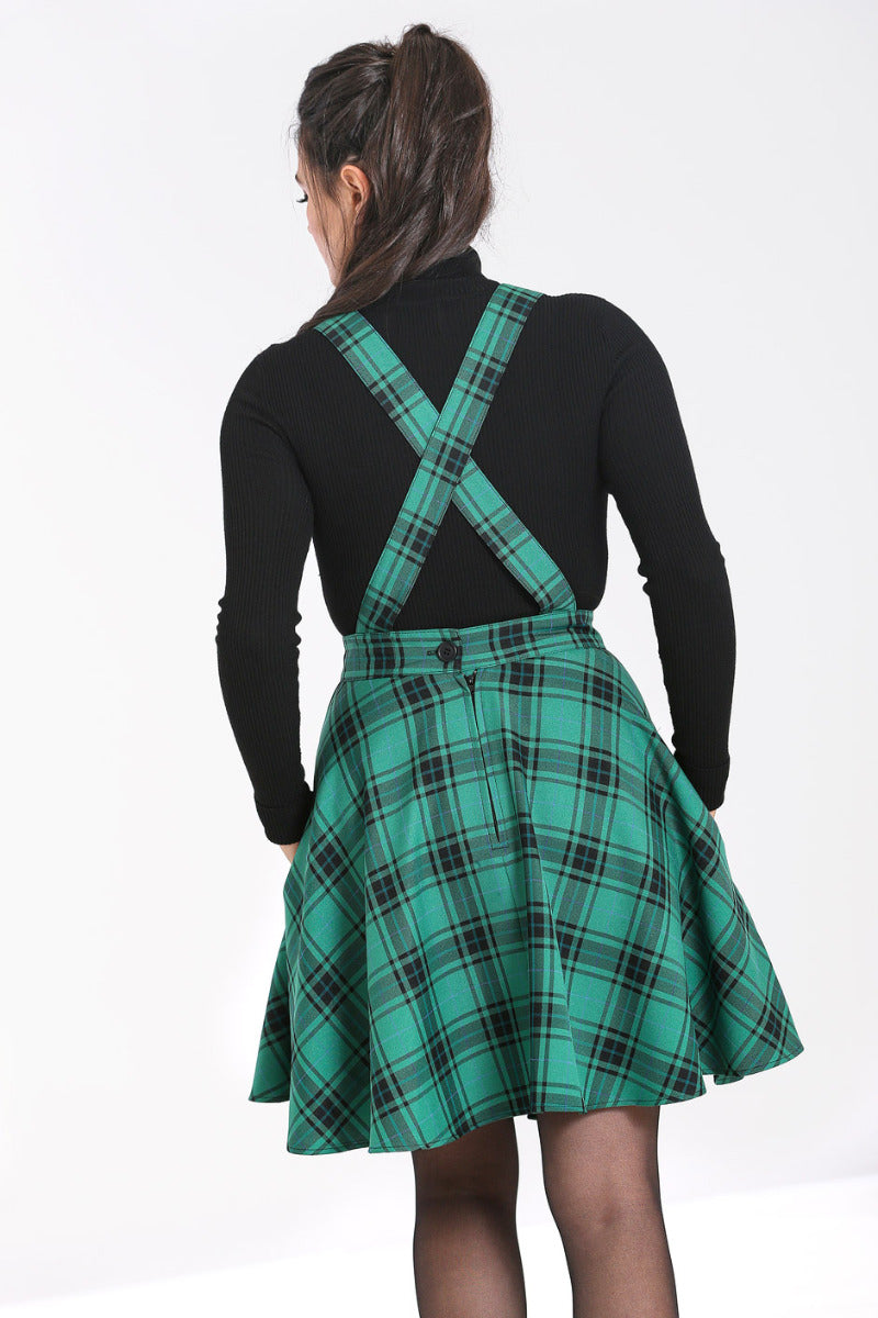 Brittany Pinafore Dress - Green