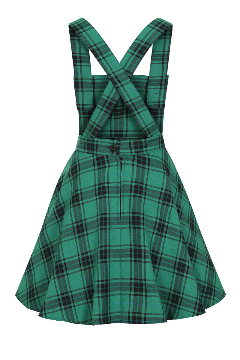 Brittany Pinafore Dress - Green