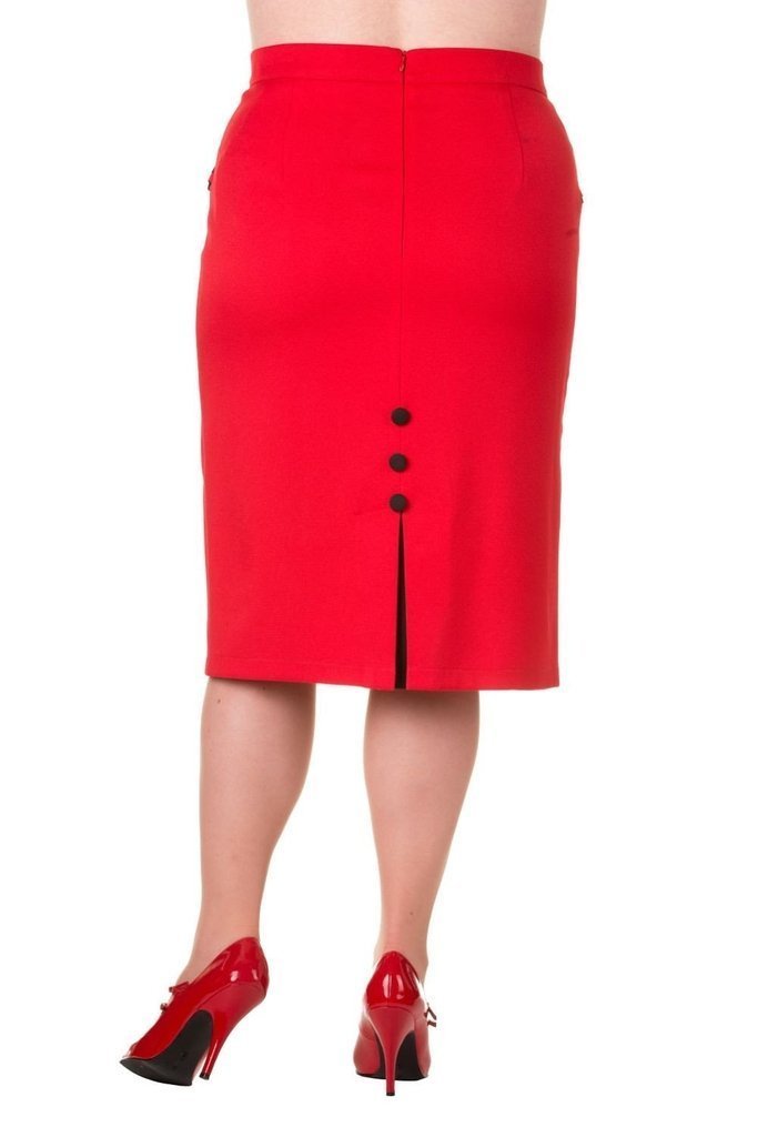 Red Pencil Skirt