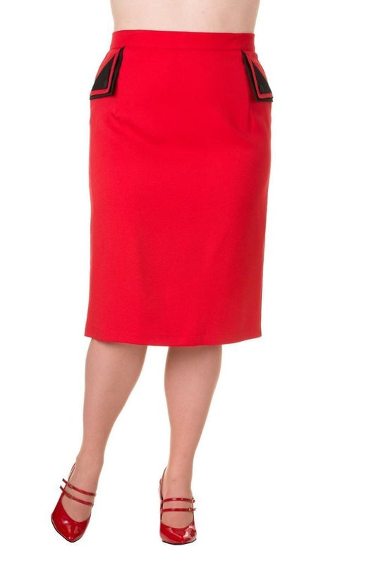 Red Pencil Skirt
