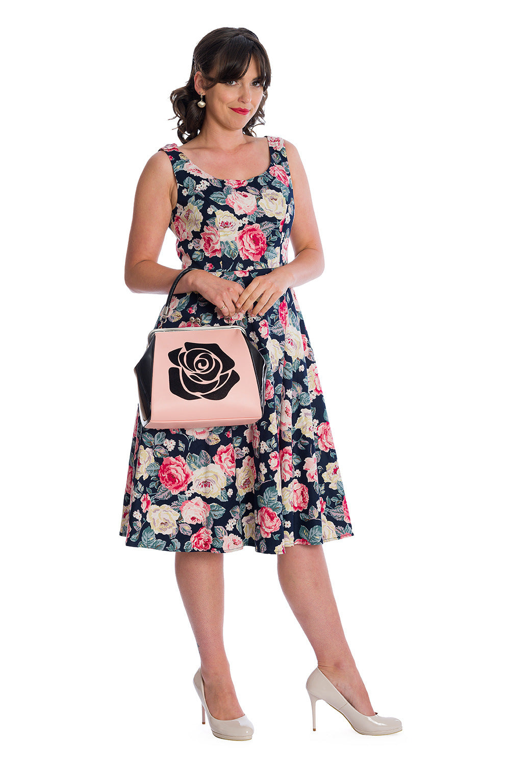 Rose Bloom Fit & Flare Dress
