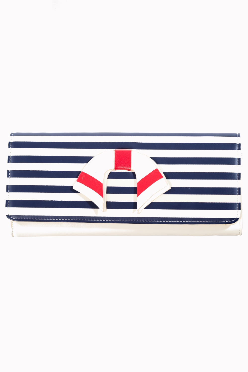 Vintage Nautical Wallet - White Stripes