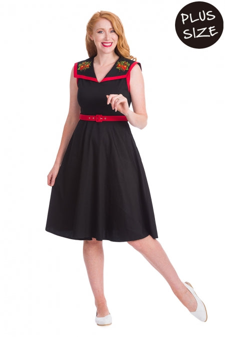 Strawberry Fields Collar Swing Dress