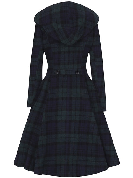 Heather Blackwatch Check Swing Coat