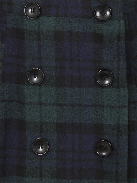 Heather Blackwatch Check Swing Coat