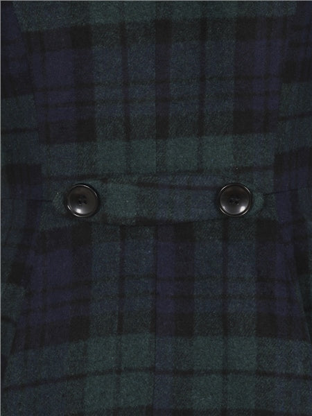 Heather Blackwatch Check Swing Coat