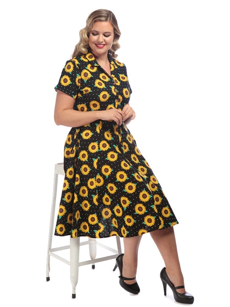 Caterina Sunflower Swing Dress