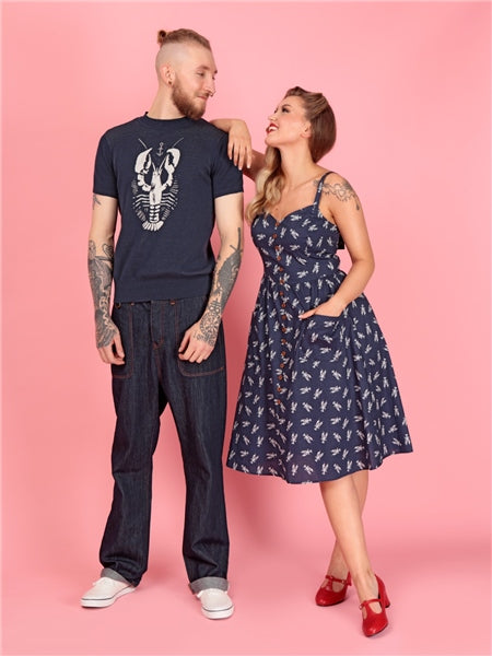 Kimberly Lobster Swing Dress