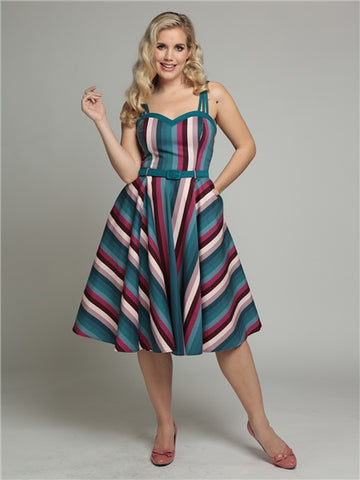 Nova Paradise Stripe Swing Dress