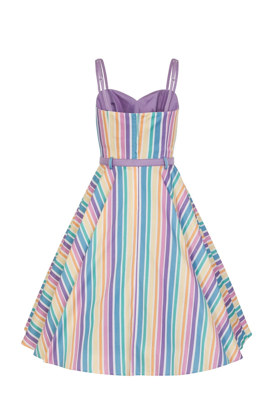 Nova Rainbow Stripes Swing Dress
