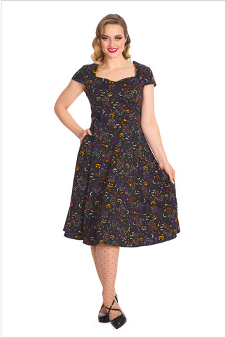 All Hallows Cat Fit & Flare Dress