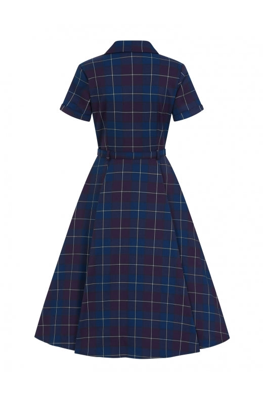 Caterina Mermaid Check Swing Dress