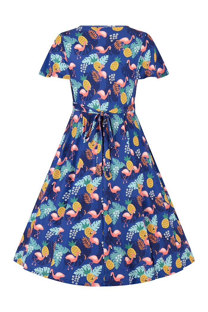 Classic Tropical Flamingo Lyra Dress